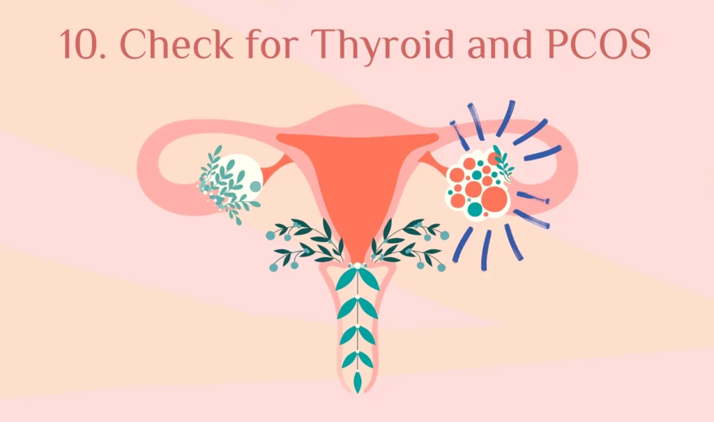 Check for Thyroid and PCOS