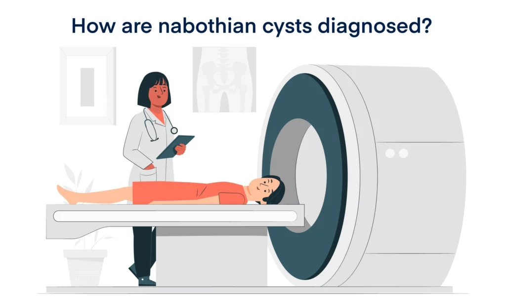 How are nabothian cysts diagnosed